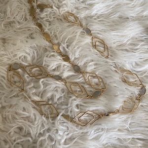 Gold and silver necklace